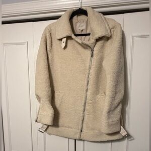 LOFT Off-White Teddy Jacket for Women